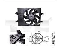 TYC 810-0025 Ventilador de motor con bastidor radiador (armazón) con resistencia de carga