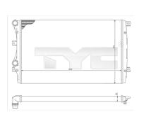 TYC Enfriador Refrigeración Del Motor para VW Touran 1T1 1T2 1.9 Tdi Golf V 1K5