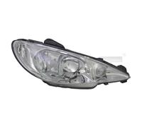 TYC Faro Principal Faro Izquierdo Para Peugeot 206 CC 2D 2A/C 2E/K