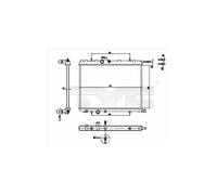 TYC Radiador de motor 726-0016-R para Citroën y Peugeot
