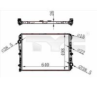 TYC Radiador De Agua Para Mercedes-Benz GLC 250 D 4MATIC 300 De Vito Kasten