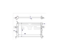 TYC Radiador, refrigeración del motor para OPEL: Astra, Zafira & AUDI: 100 (Ref: 725-0038-R)