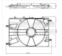 Soporte, ventilador de radiador TYC 825-0016-1
