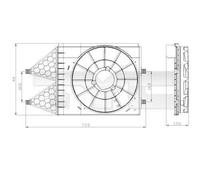 TYC 837-0033-1 Soporte ventilador del radiador