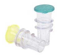 TYCIONG 2pcs Lemon Mini Squeador Pequeño Juicero de Limón Manual Citrus Press con Filtro Incorporado y Tapa para Cócteles Cocina Viajes