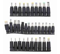 TYCIONG 34 Uds Enchufes de Alimentación CC 5,5mm X 2,1mm Adaptador de Conector de Alimentación para Ordenador Portátil Resistente con 34 Conectores