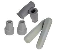 TYCIONG Almohadillas para Muletas, Cómodas Fundas de Cojines Antideslizantes para un Viaje Seguro para el Cuidado de Personas Mayores, TPR y Goma Gris