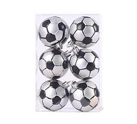 TYCIONG Bolas de Decoración Navideña, Hermosas Bolas Decorativas de Plástico para Fiestas Navideñas, 6 Cm, Paquete de 6 (#3)