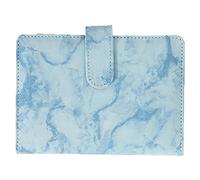 TYCIONG Carpeta de Cuaderno de Cuero PU A6 Azul Celeste, Exquisita para Viajes, Escritura, Bocetos, 4,1x5,8"