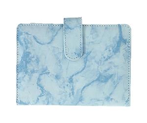 TYCIONG Carpeta de Cuaderno de Cuero PU A6 Azul Celeste, Exquisita para Viajes, Escritura, Bocetos, 4,1x5,8"