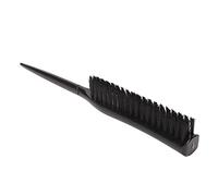 TYCIONG Cepillo de Nailon de 3 Filas de Diseño Ergonómico que Minimiza el Daño del Cabello y Añade Volumen Cepillo de de Rata para Peinar el Cabello en Casa (Negra)