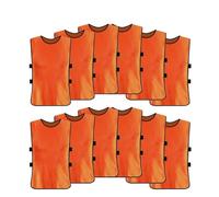TYCIONG Chalecos de Scrimmage Transpirable Secado Rápido para Deportes de Equipo 12 Piezas Pinnies Fútbol Baloncesto Naranja 26.0x19.7in