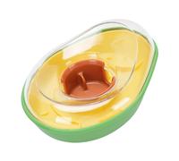 TYCIONG Comedero para Mascotas con Aguacate, Alimentador Lento, Cuenco para Perros, Cuenco para Comer, Diseño de Fugas, Evita Comer en Exceso, Adorable Diseño de Aguacate con Base