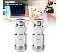 TYCIONG Conector RF Preciso Tipo N Hembra a BNC Macho Adaptador Coaxial Convertidor de Prueba para Ancho de Banda de Frecuencia Amplia 2 Piezas para Conexión RF