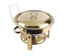 TYCIONG Conjunto de Calentador de Comida Tipo Buffet Redondo de Acero Inoxidable, Montaje sin Esfuerzo para Restaurantes de Fiestas