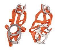 TYCIONG Crampones para Escalada en Hielo de Acero Inoxidable de 18 Dientes con Excelente Tracción para Montañas Nevadas y Pistas de esquí (M)