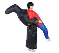 TYCIONG Disfraz de Halloween Inflable Pumpkin & Black Ghosts con Ventilador para Decoraciones de Cosplay de la Fiesta de Halloween (Nigami Abraza a People X131)