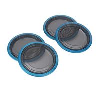 TYCIONG Embellecedor de Anillo de Altavoz de Puerta de Metal, Cubierta Duradera para Serie 3 F30/F35, Actualización Elegante para Interior de Coche, 4 Uds., ABS Negro + Hierro (Azul)
