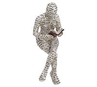 TYCIONG Figura de Mujer Lectora de Resina, Escultura Duradera para Decoración del Hogar y Opción de Regalo, Adorno Pintado a Mano para Escritorio o Estantería (F)