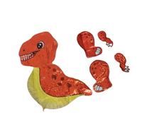 TYCIONG Globos de Papel de Aluminio con Forma de Dinosaurio, Decoración para Fiesta de Cumpleaños Infantil para Amantes de los Animales (Rojo)