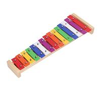 TYCIONG Instrumento de Xilófono de 15 Notas Clave, Seguro de Usar para Niños, Mejora la Concentración, Estimula el Talento Musical, Adecuado para Bebés de 3 Años en Adelante, Pino y Aluminio