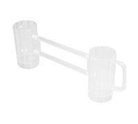 TYCIONG Jarra de Cerveza Combinada Doble Transparente Acrílica con Curvado para un Juego de Beber Cómodo de 14,5 Oz