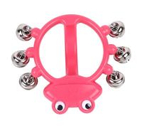 TYCIONG Jingle Bell Sonajero Juguete Musical para Jugar Divertido y Sencillo, Cascabel de Mano de Plástico para Actuación de Fiesta (W209 Rosa Roja)