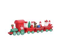 TYCIONG Juego de Modelos de Tren Navideño Exquisito Juguete de Tren de Dibujos Animados de Madera para Niños y Niñas, Decoración Navideña Ideal para la Familia, Hecho de Material Seguro, a Partir de