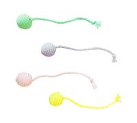 TYCIONG Juguete Interactivo para Gatos con Cuerda de Algodón Suave y Piedra Sonora para Jugar Divertido, Adecuado para Aliviar el Aburrimiento, Hecho de Materiales de Primera Calidad (Bola de algodón)