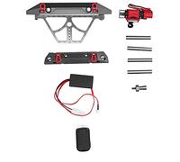 TYCIONG Kit de Parachoques y Cabrestante RC Duradero con Parachoques Delantero LED, Control Remoto Incluido, Adecuado para SCX10/90046/90047 1/10 RC, Material de Aleación de Aluminio