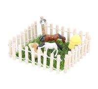 TYCIONG Modelo de establo de caballos en miniatura exacta decoración bellamente detallada de la casa de muñecas para juego educativo y encuadernación familiar (color de madera)