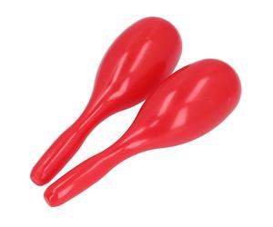 TYCIONG Música Maracas Vibrantes Sonajeros de Percusión de Mano para Fiesta Diversión KTV Instrumento Musical 2 Piezas (Rojo)