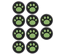 TYCIONG Novela Cubierta de Joystick con Forma de Pata de Gato, Material de Silicona Resistente Al Desgaste, Opciones en Rojo/Azul/Blanco/Rosa/Verde (Garras Verdes sobre Fondo Negro)