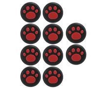 TYCIONG Novela Cubierta de Joystick con Forma de Pata de Gato, Material de Silicona Resistente Al Desgaste, Opciones en Rojo/Azul/Blanco/Rosa/Verde (Garras Rojas sobre Negro.)