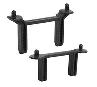 TYCIONG Pilares Delanteros Traseros del Coche Estabilidad Fuerte para el Coche RC, Fácil Instalación Soportes de la Carcasa del Cuerpo Acero Inoxidable Negro Plata 4X Juego de Hebillas para