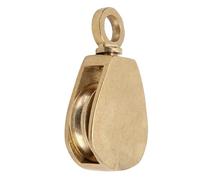 TYCIONG Polea de Cuerda de Bandera de Latón 38 Mm 360 ° Flagador Rotable Polla de Colcha de Elevación de la Polea de Elevación de la Polea de Cuerda con Superficie Pulida para Banderas