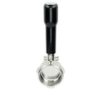 TYCIONG Portafiltro de café de Acero Inoxidable de 2.126 in, Filtro de Doble Flujo para 870 880, Fácil de Limpiar, Observa la Columna de Flujo para Barista Casero, 9,1 X 2,1 Pulgadas (Negro)