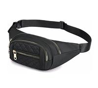 TYCIONG Riñonera para Mujer para Deportes Al Aire, Cremallera Suavizante Negra, Impermeable, Portátil, 7,9 X 5,5 X 1,6 Pulgadas