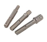 TYCIONG SDS Plus Adaptador de Zócalo Conjunto 3pcs 1/4 3/8 1/2 Adaptadores de Broca de Impacto con Rodamiento de Bolas Cargadas de Resorte para Simulacros de Ajuste SDS Plus