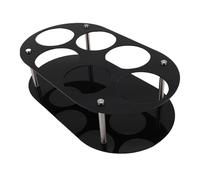 TYCIONG Soporte de Taza de Estante de Almacenamiento del Organizador de Botellas de Agua para Tazas Sostiene 6 Botellas de la Rejilla de Vino de la Rejilla de Cocina con Acrílico de (Negro)