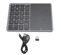 TYCIONG Teclado Numérico Inalámbrico de Modo Dual con Panel Táctil: Compatible con Bluetooth 4.2 y 2.4G, Panel Táctil Capacitivo de 22 Teclas, Teclado Financiero Recargable para (Gris