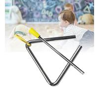 TYCIONG Triángulo de Metal con Instrumento de Percusión Manual de Color de Sonido Resonante para Entretenimiento Educativo para Niños, Diseño Compacto para Interpretación Individual, Equipo Musical