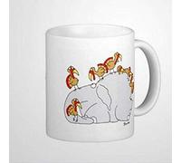 TYCLTY DonU2018t - Taza de café clásica con texto en inglés "Let The Turkeys Get You Down" de 325 ml, divertida taza de café de cerámica, ideal o recuerdo para hombres y mujeres, festival de