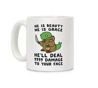 TYCLTY He is beauty, he is grace, he'll deal 9999 damage to your face - Taza de café Tonberry de 11 onzas, waYanl-4262, BZ305
