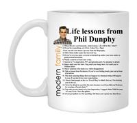 TYCLTY Life lessons from Phil Dunphy - Taza de café blanca o negra de 11 onzas, waYanl-1703, BZ305