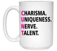 TYCLTY Rupaul's Drag Race - Taza de café inspirada en la carrera, carisma, singularidad, nervio, talento, 325 ml, blanco, QGT5TSCVWX-32 onzas, taza de 11 onzas, waYanl-36, BZ305