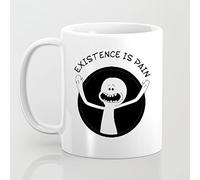 TYCLTY Taza de café divertida de 325 ml, la existencia es dolor, taza divertida, taza de dolor de 11 onzas, waYanl-3533, BZ305