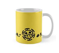TYCLTY Trafalgar Law Heart Pirate - Taza de café de una pieza con logotipo de 325 ml, tazas de té de cerámica, BZ305