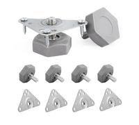 Tycoonest 4 patas de nivelación ajustables con tuerca triangular, para un soporte estable en suelos irregulares en la mesa, armario y estantería, con protección contra arañazos y antideslizantes, M8 x