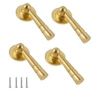 Tycoonest 4 pomos dorados para puerta de armario de cocina, tirador de puerta de metal con tornillos para armario, armario empotrado